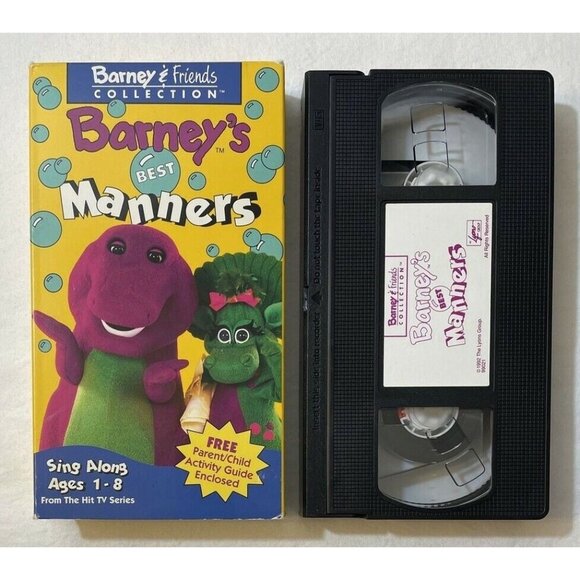 1992 Barney's Best Manners Sing Along VHS Tape - Please Read - Picture 1 of 12